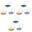 9Pièces Case Pilules 4 Compartiments Étanche Voyage Couleurs Variées 3