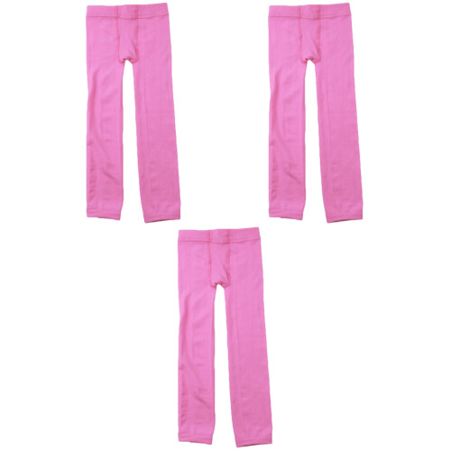 3Pièces Collants Roses Pour , Doublure Chaude, Texture Délicate 1
