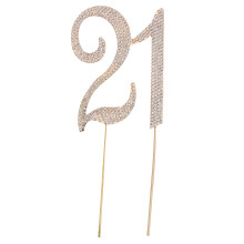 Gouden Cake Topper Met Steentjes Voor