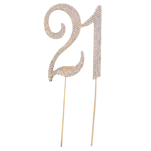 Gouden Cake Topper Met Steentjes Voor