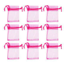 200Pièces Pochettes Organza Roses Pour Cadeaux