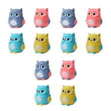 12Pièces Jouets Animaux Chouette Colorés Ornements Cartoon