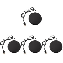 4Pièces Sous-Verres Chauffants USB Argentés Pour Mug Café