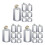 21Pièces Support Anneaux Transparent Pour Boucles 6