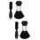 4Pièces Brosse Noir Brosse Coupe Salon Confortable 5
