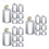21Pièces Support Anneaux Transparent Pour Boucles 5