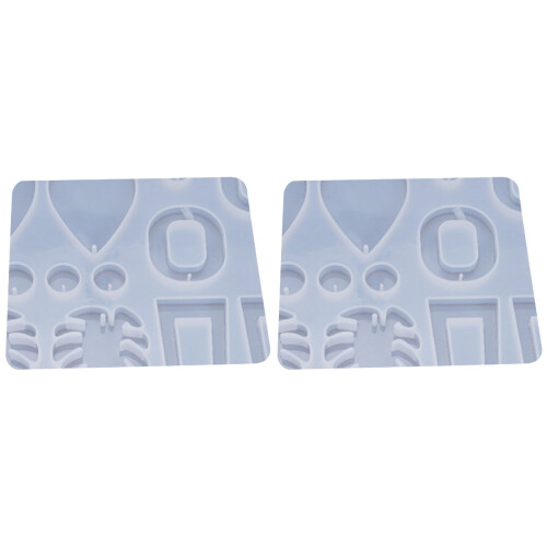 2Pièces Moule Silicone Flexible Gris Pour DIY