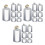 21Pièces Support Anneaux Transparent Pour Boucles 7