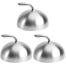 3Pièces Couvre-Plats Rond Argent Protecteur Aliments Cuisine