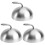 3Pièces Couvre-Plats Rond Argent Protecteur Aliments Cuisine 1