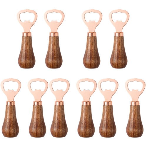 10Pièces Décapsuleurs Bois Élégants Compacts Multifonction
