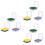 9Pièces Case Pilules 4 Compartiments Étanche Voyage Couleurs Variées 6