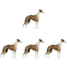 4Pièces Jouets Chien Imitation Plastique Marron Apprentissage Enfants