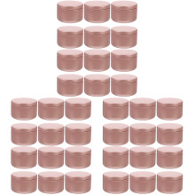 36Pièces Récipients Rose Métal Compactes Pour Projets DIY