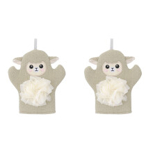 2Pièces Serviettes Bain Bébé Cartoon Exfoliantes