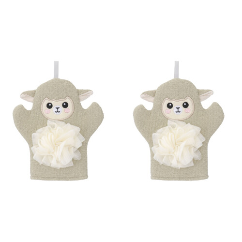 2Pièces Serviettes Bain Bébé Cartoon Exfoliantes