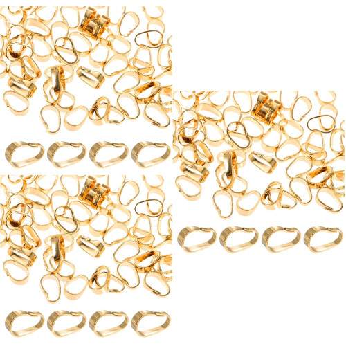 300Pièces Fermoirs Pendentifs Dorés Pour Chaînes DIY 2