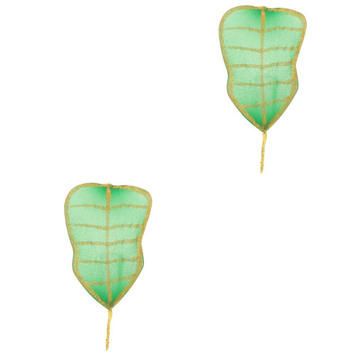 2Pièces Décor Éventails Palmier Vert En Pour Festival 1