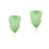 2Pièces Décor Éventails Palmier Vert En Pour Festival 3