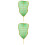2Pièces Décor Éventails Palmier Vert En Pour Festival 4