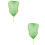 2Pièces Décor Éventails Palmier Vert En Pour Festival 5