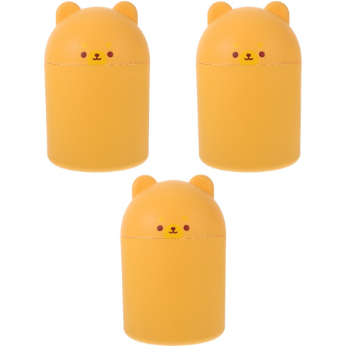 3Pièces Corbeille Compacte Pour Bureau Chambre Polyvalente 1