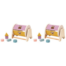 2Ensembles Tambours En Bois Jouets Educatifs Motricité Fine Enfants