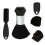 4Pièces Brosse Noir Brosse Coupe Salon Confortable 8