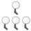 4Pièces Noir Oval Robuste Pour Guidon 2