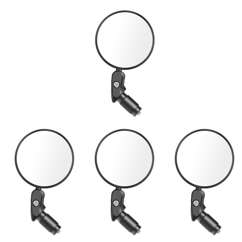 4Pièces Noir Oval Robuste Pour Guidon 1