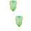 2Pièces Décor Éventails Palmier Vert En Pour Festival 6