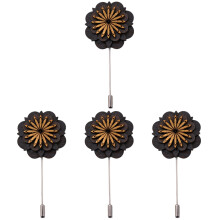 4Pièces Pins De Boutonnière En Pour Costume Élégant