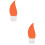 2Pièces Flacons Silicone Orange Pour Shampooing Et Crème 5