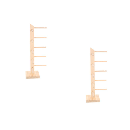 2Pièces Support À Lunettes En Bois Beige Simple Raffiné 2