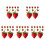 50Pièces Décoration Faux Rouge PVC Pour Table 1