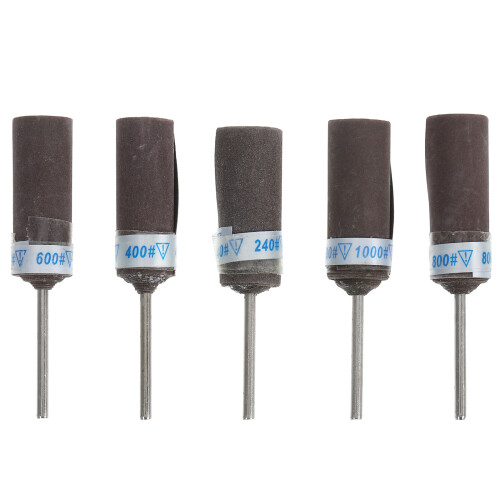 5Pièces Kit Tambours À Poncer Acier Sableuse Gris Pour