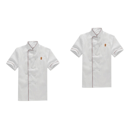 2Pièces Blouse Chef Casual Résistante Pour Restauration 2
