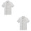 2Pièces Blouse Chef Casual Résistante Pour Restauration 5