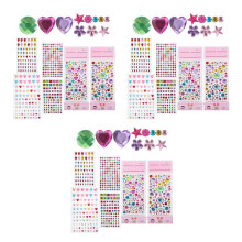 18Feuilles Autocollants Strass Acryliques Colorés Pour Décoration DIY