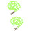2Pièces Verte Punk Bijou Jeans Et Accessoire Mode 4