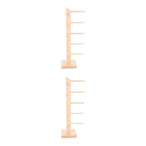 2Pièces Support À Lunettes En Bois Beige Simple Raffiné