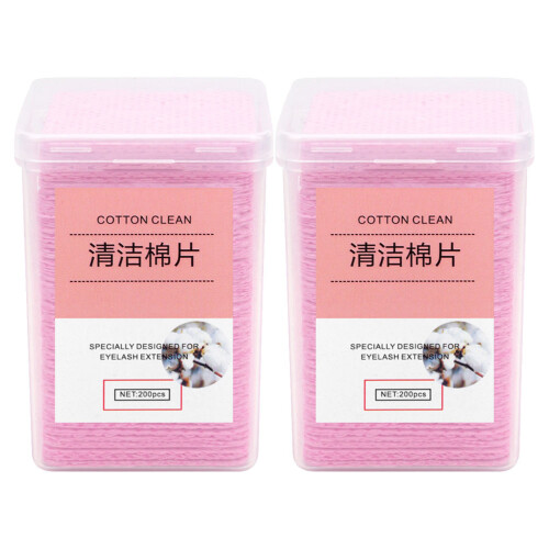 2000Pièces Lingettes Douces Rose Nettoyantes Glue Extensions Cils