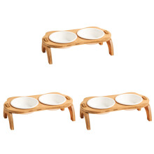 3Ensembles Bols Céramique Pour Chats Élevés