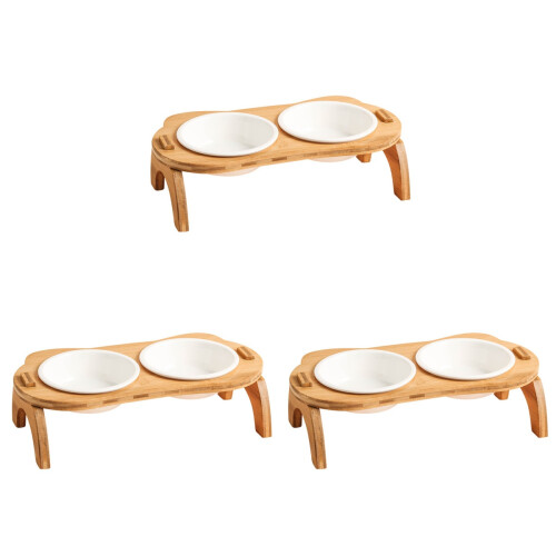 3Ensembles Bols Céramique Pour Chats Élevés