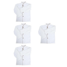 4Pièces Veste De Cuisine Unisexe Manche Longue