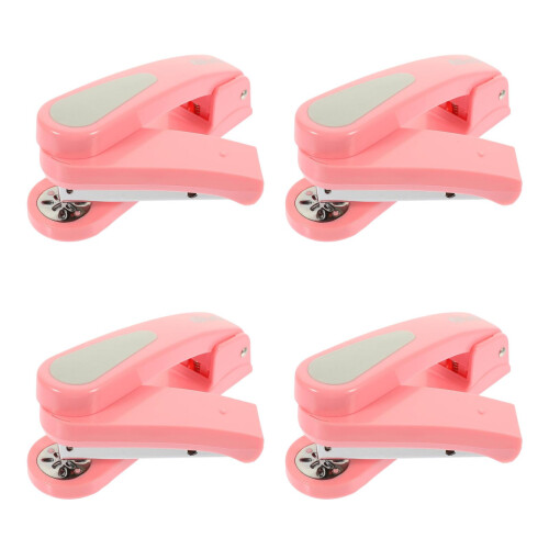 4Pièces Agrafeuse De Rotative Rose 360 Multifonction Portable