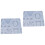 2Pièces Moule Silicone Flexible Gris Pour DIY 3