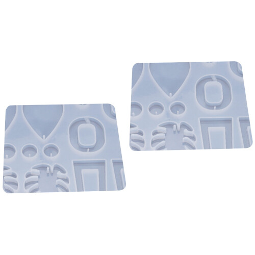 2Pièces Moule Silicone Flexible Gris Pour DIY 2