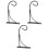3Pièces Support Pot Noir En Métal - Support Plante Robuste Décor 4