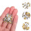200Pièces Rivets Miniatures Blancs DIY Accessoires Décor 10